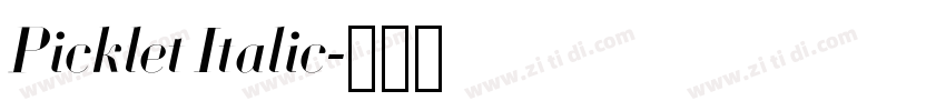 Picklet Italic字体转换